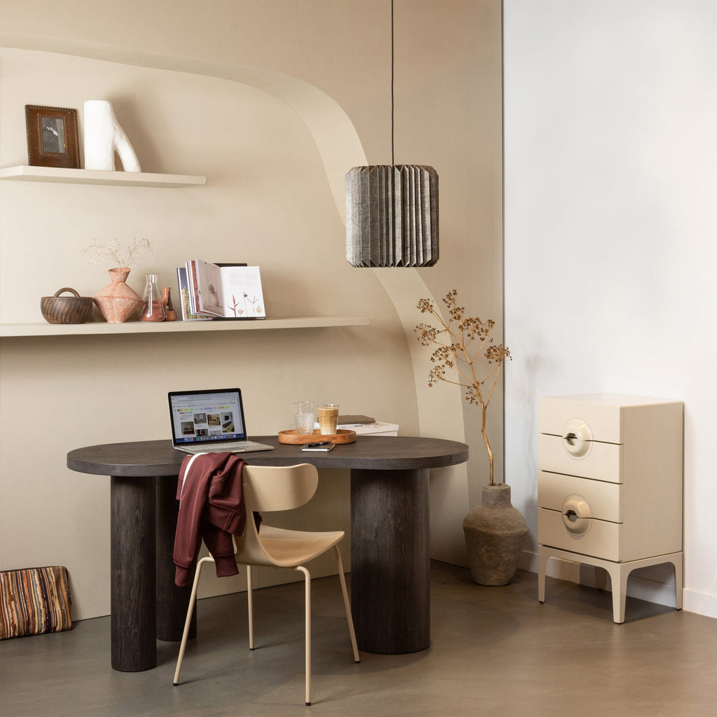 MERGE CABINET WITH 4 DRAWERS EUCALYPTUS WOOD GREIGE