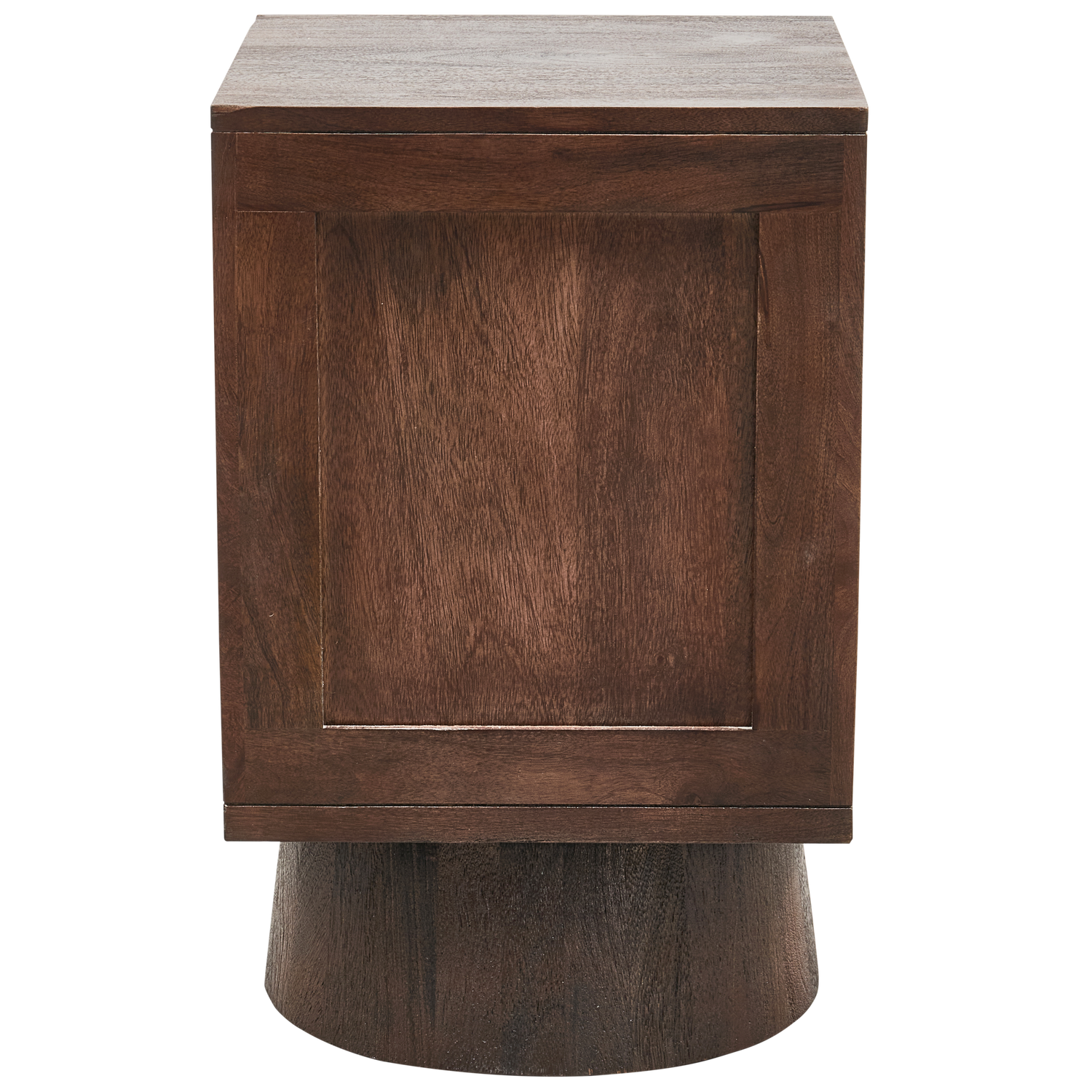 CRUMBLE CARVED NIGHTSTAND WITH DRAWERS MANGO WOOD DARK BROWN