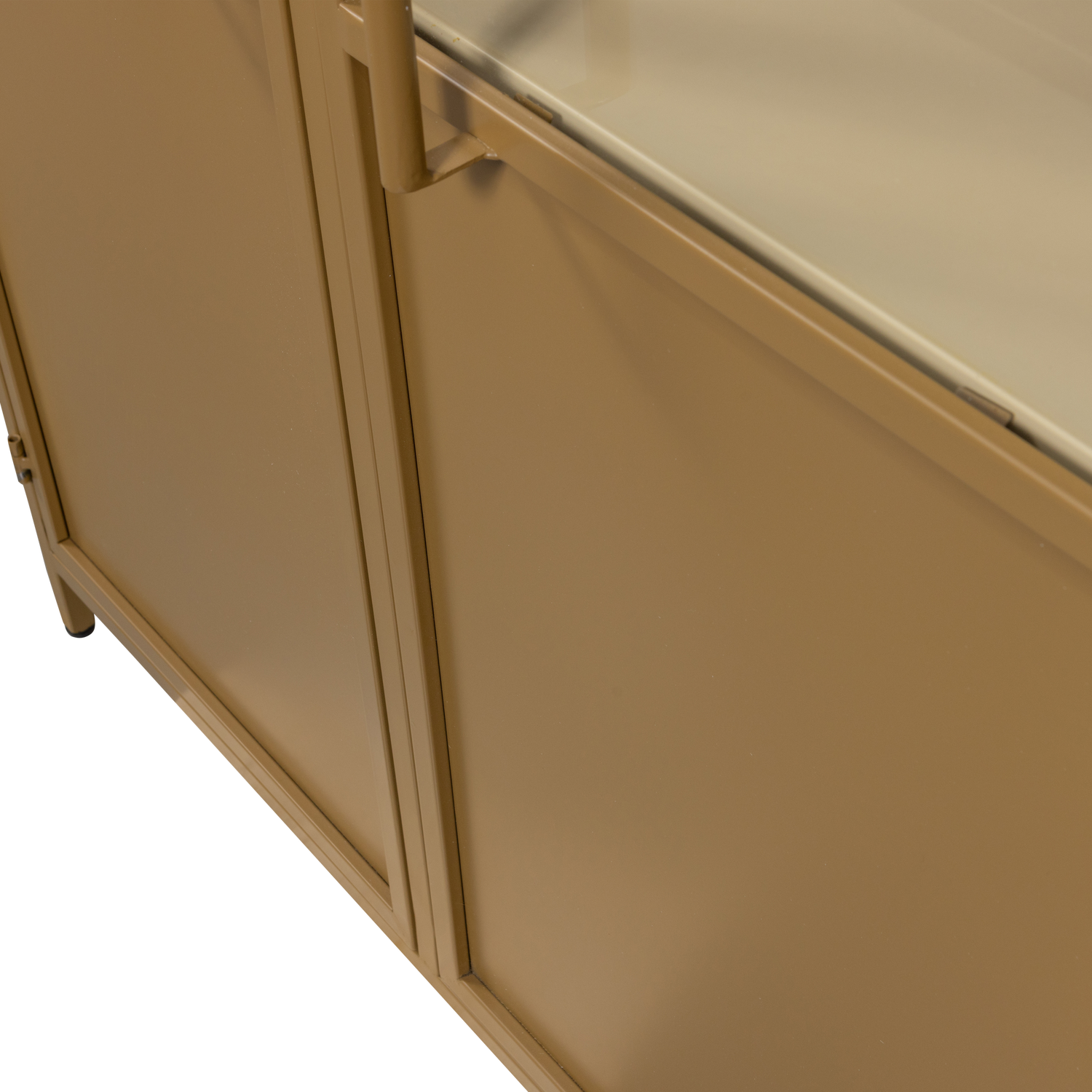 EXHIBIT XL 2-DOORS DISPLAY CASE METAL HONEY YELLOW