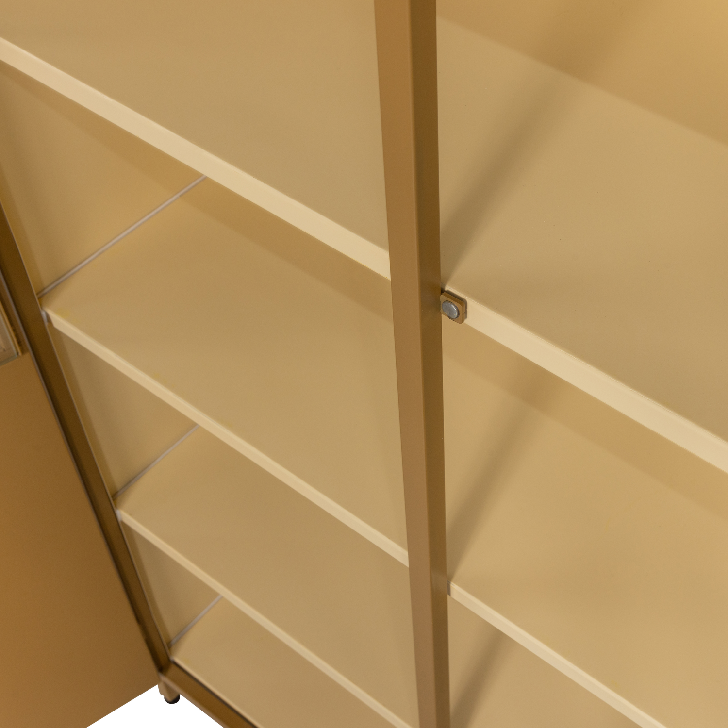 EXHIBIT XL 2-DOORS DISPLAY CASE METAL HONEY YELLOW