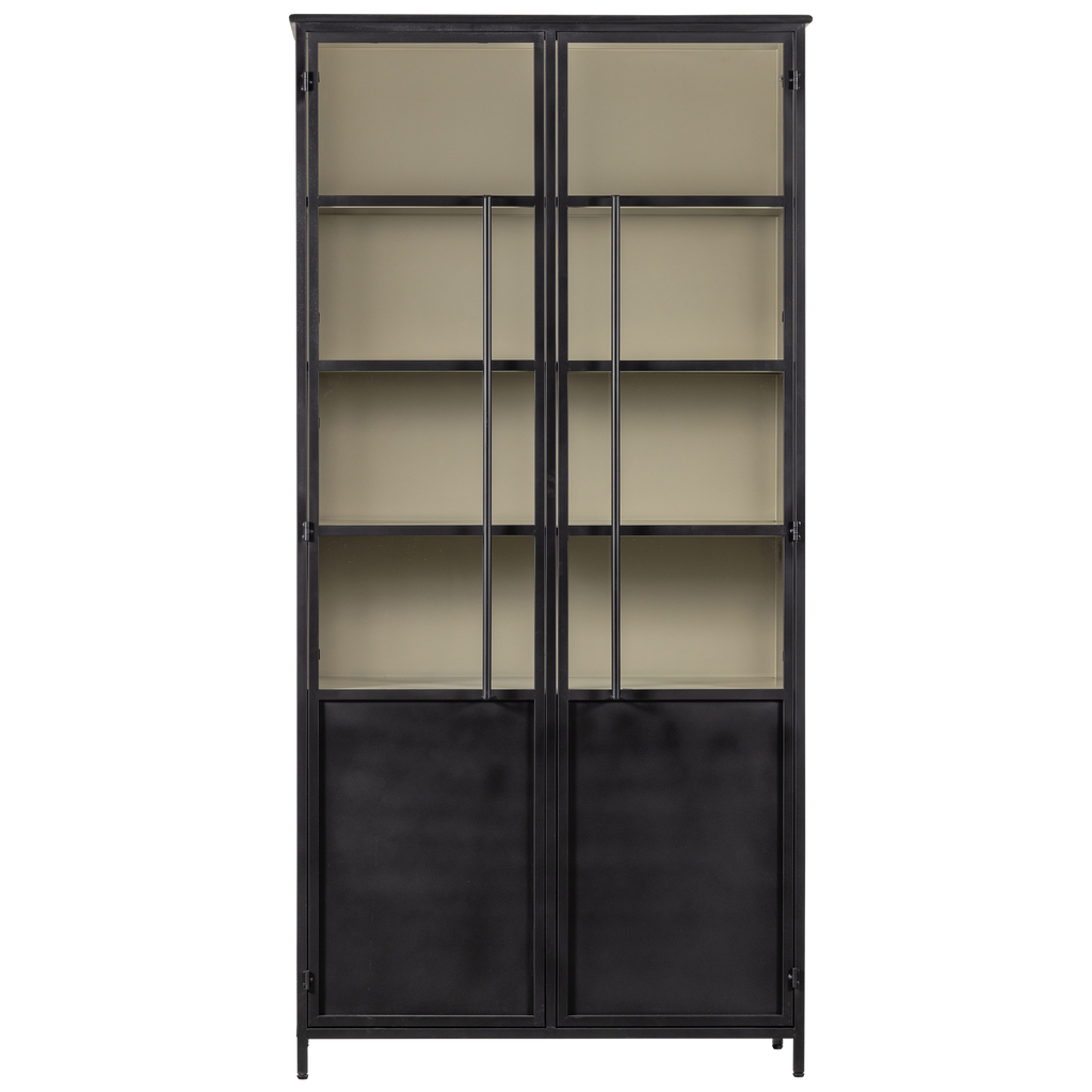 EXHIBIT XL 2-DOORS DISPLAY CASE METAL BLACK