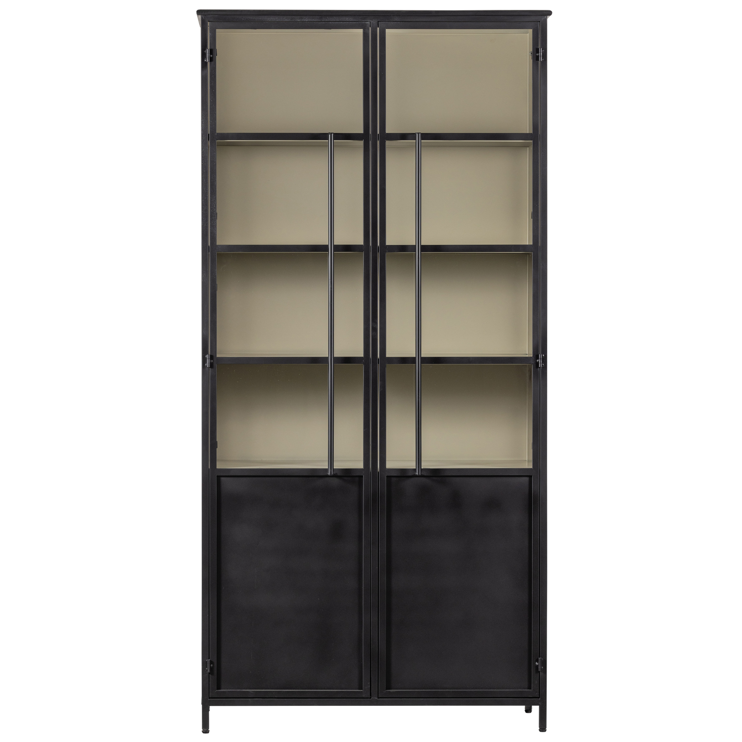EXHIBIT XL 2-DOORS DISPLAY CASE METAL BLACK