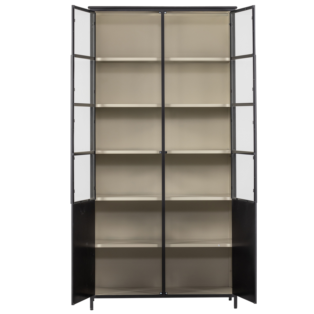 EXHIBIT XL 2-DOORS DISPLAY CASE METAL BLACK