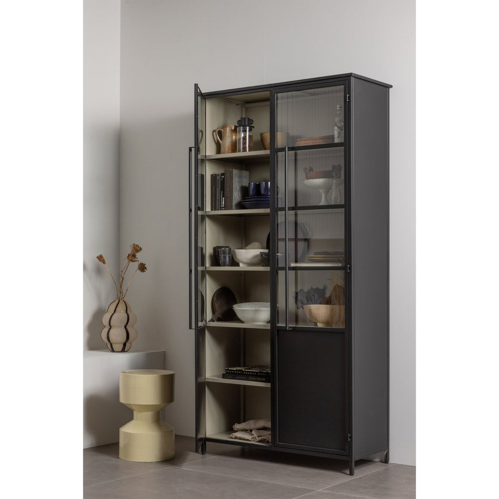 EXHIBIT XL 2-DOORS DISPLAY CASE METAL BLACK