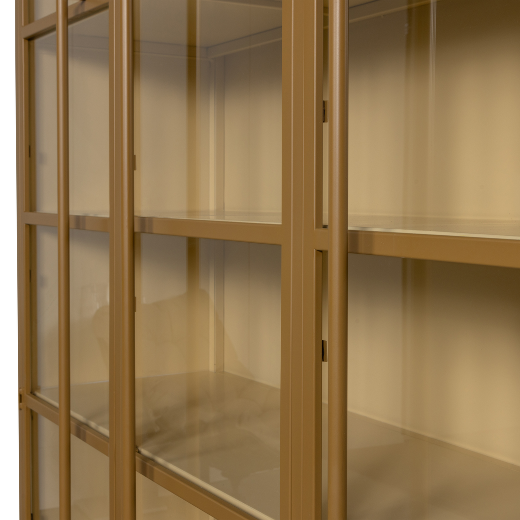 EXHIBIT XL 3-DOORS DISPLAY CASE METAL HONEY YELLOW
