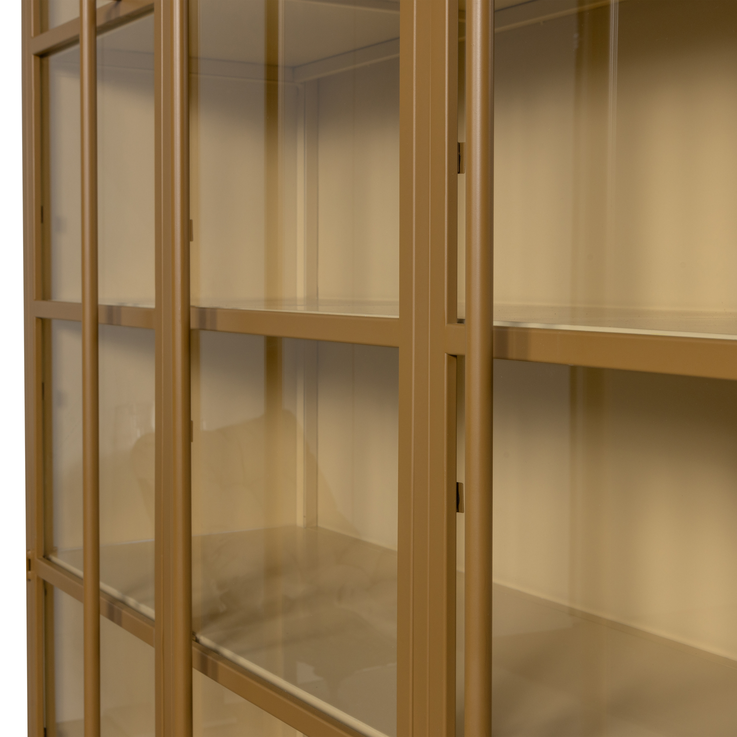 EXHIBIT XL 3-DOORS DISPLAY CASE METAL HONEY YELLOW