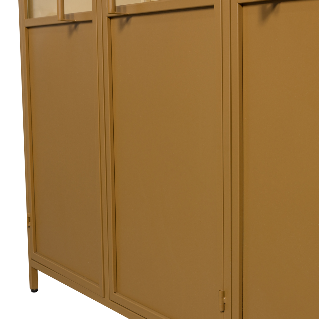 EXHIBIT XL 3-DOORS DISPLAY CASE METAL HONEY YELLOW