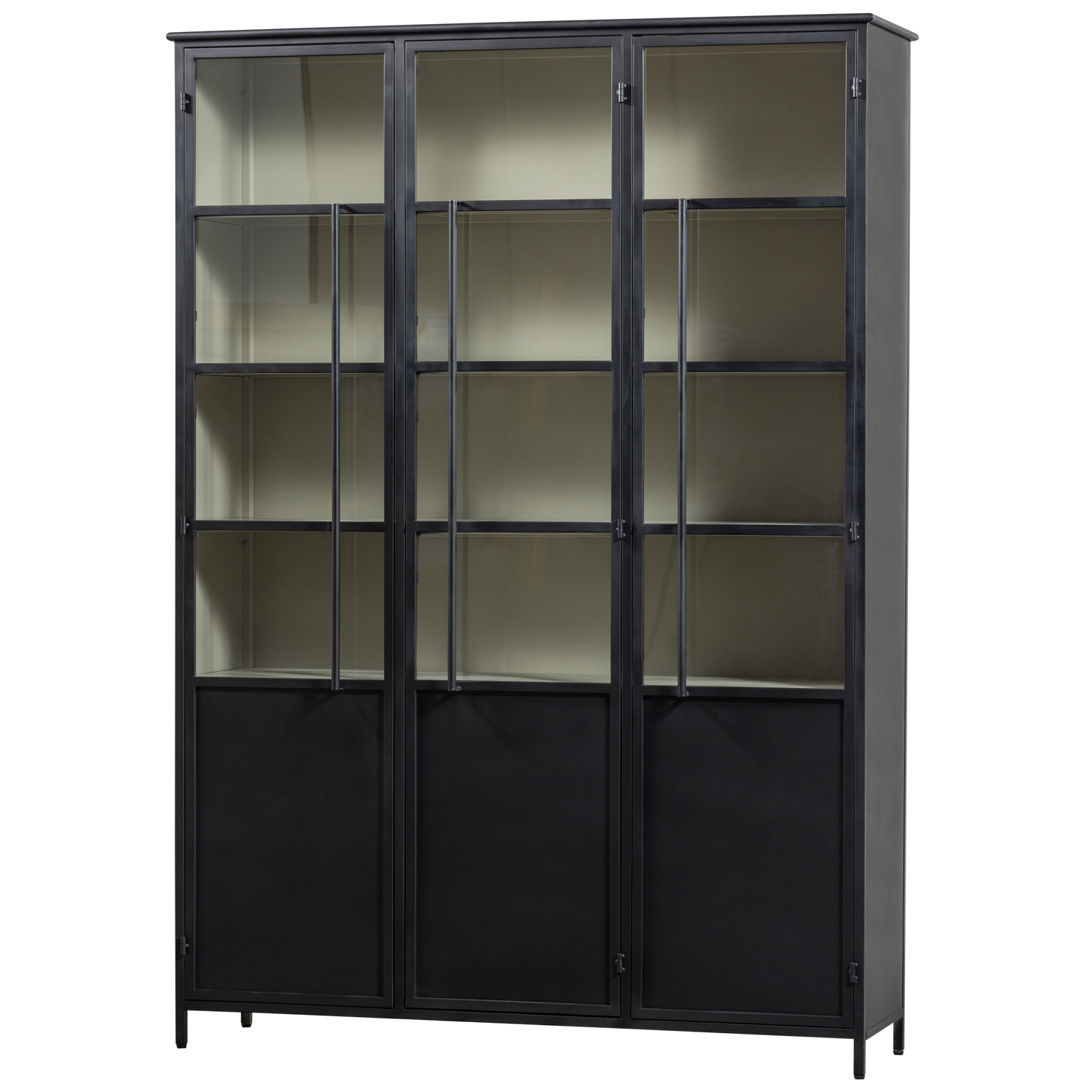 EXHIBIT XL 3-DOORS DISPLAY CASE METAL BLACK