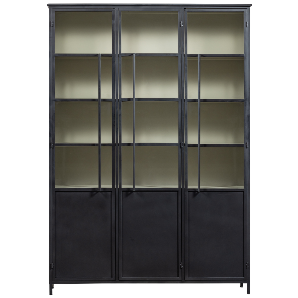 EXHIBIT XL 3-DOORS DISPLAY CASE METAL BLACK