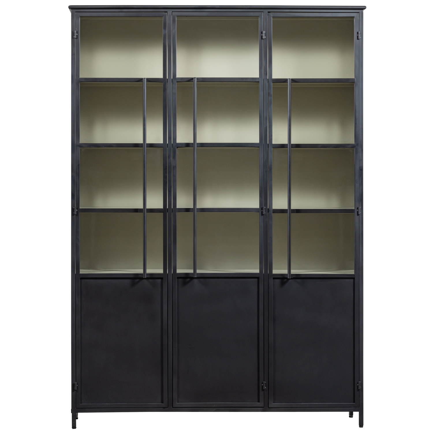 EXHIBIT XL 3-DOORS DISPLAY CASE METAL BLACK