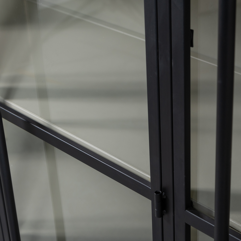 EXHIBIT XL 2-DOORS DISPLAY CASE METAL BLACK
