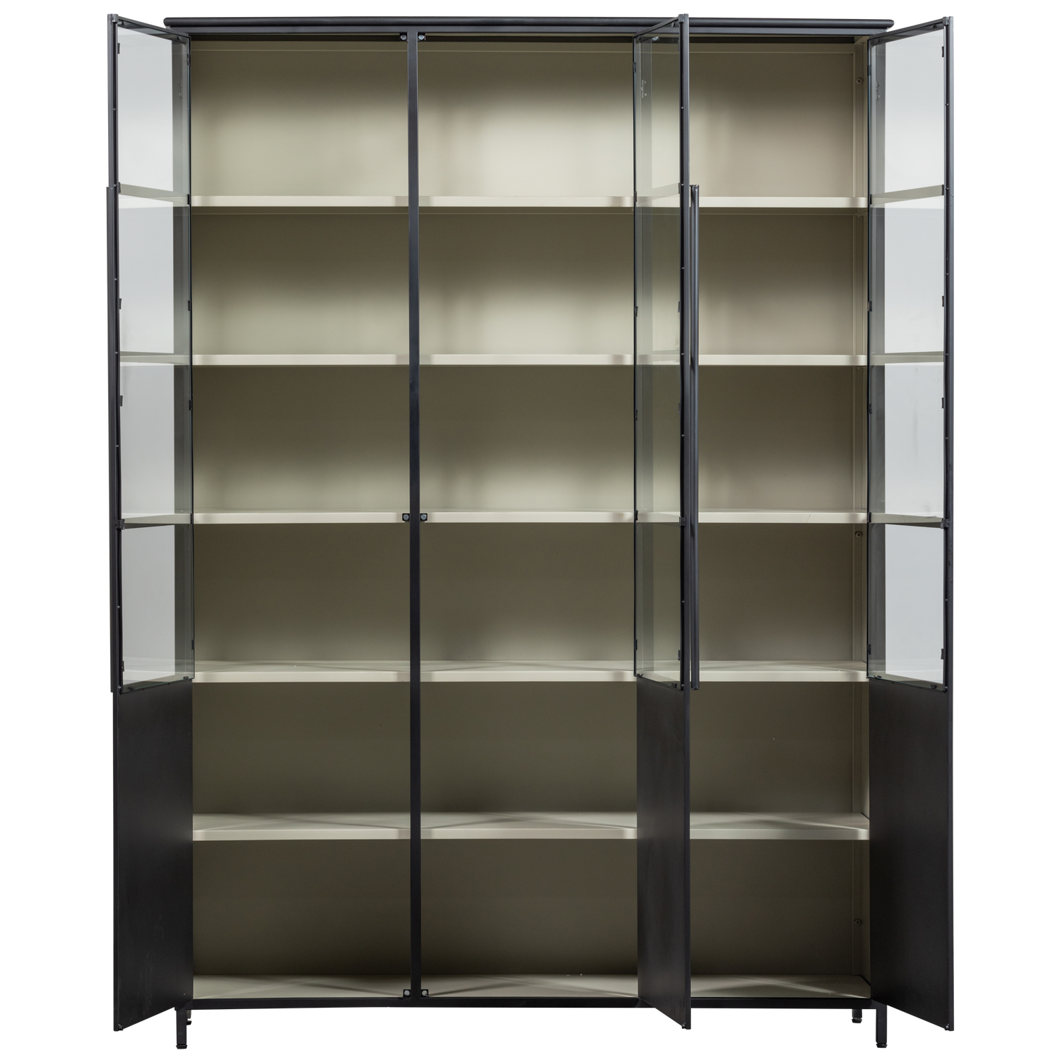 EXHIBIT XL 3-DOORS DISPLAY CASE METAL BLACK