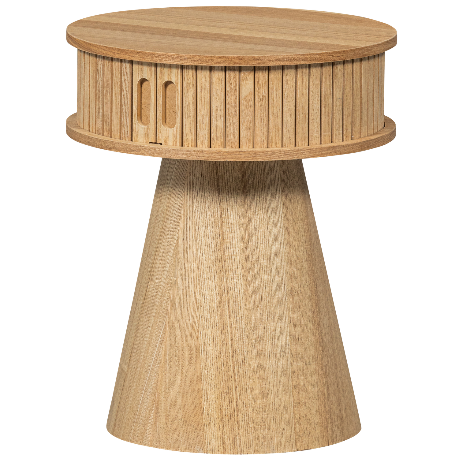 KARRI NIGHTSTAND ROUND MDF/PINE NATURAL
