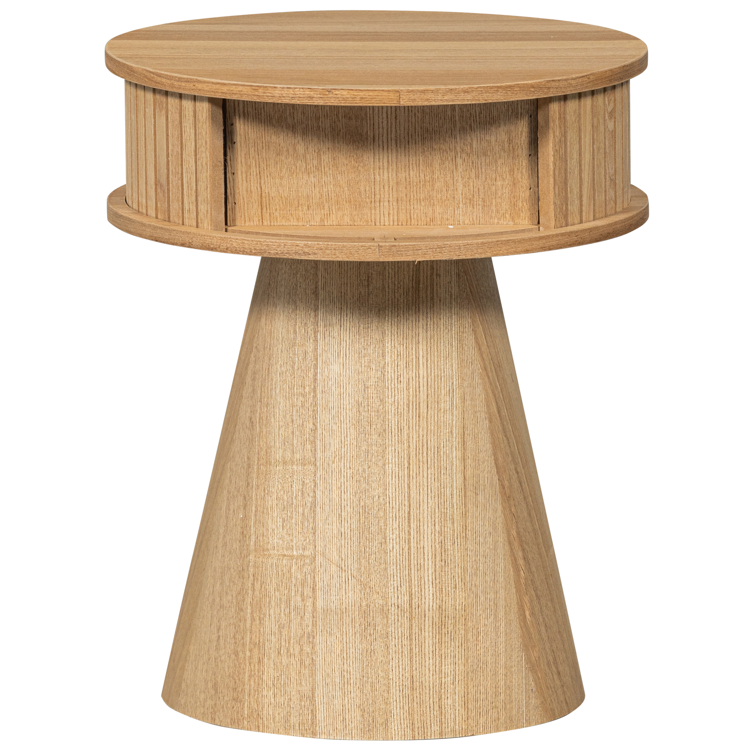 KARRI NIGHTSTAND ROUND MDF/PINE NATURAL