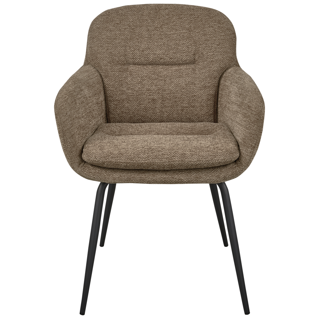 RUNA DINING CHAIR CHENILLE DARK SAND