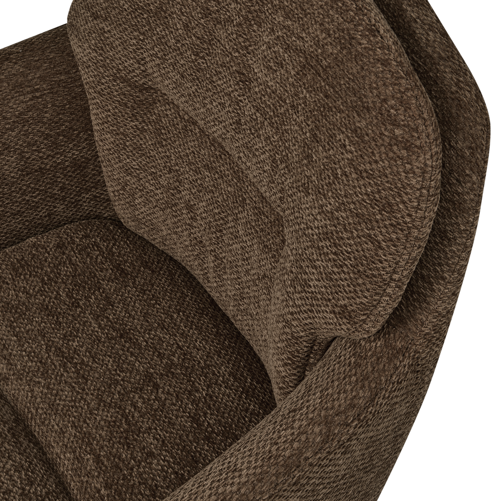 RUNA DINING CHAIR CHENILLE WARM BROWN