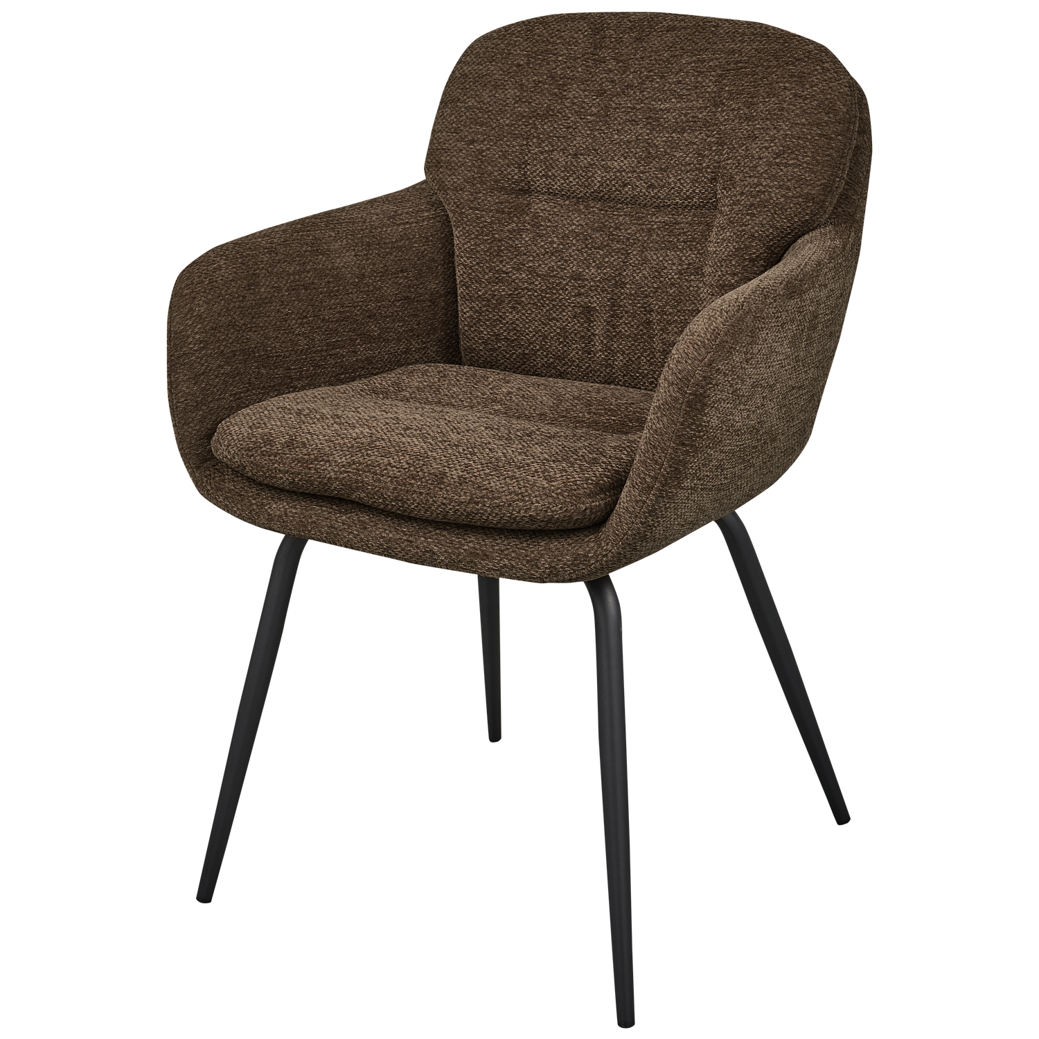 RUNA DINING CHAIR CHENILLE WARM BROWN