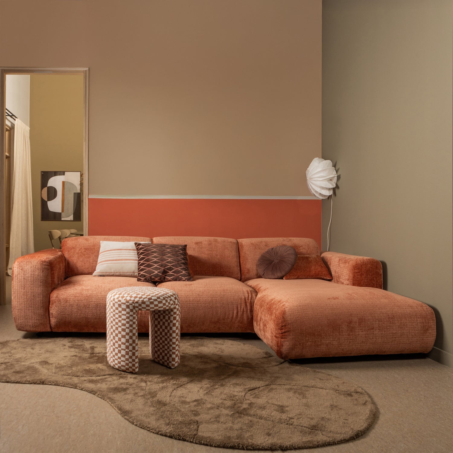 ALYA RUG ORGANIC PALE BROWN 170x240CM