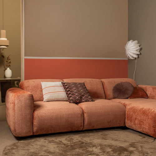 AZIZ CUSHIONS VELVET BROWN/NATURAL - SET OF 3