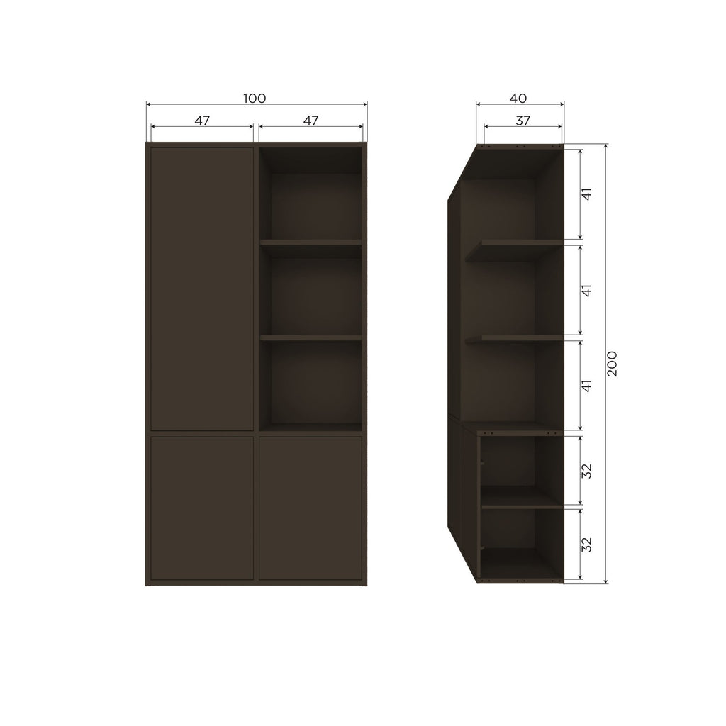 MEREL STORAGE CABINET PINE MID BROWN [fsc]