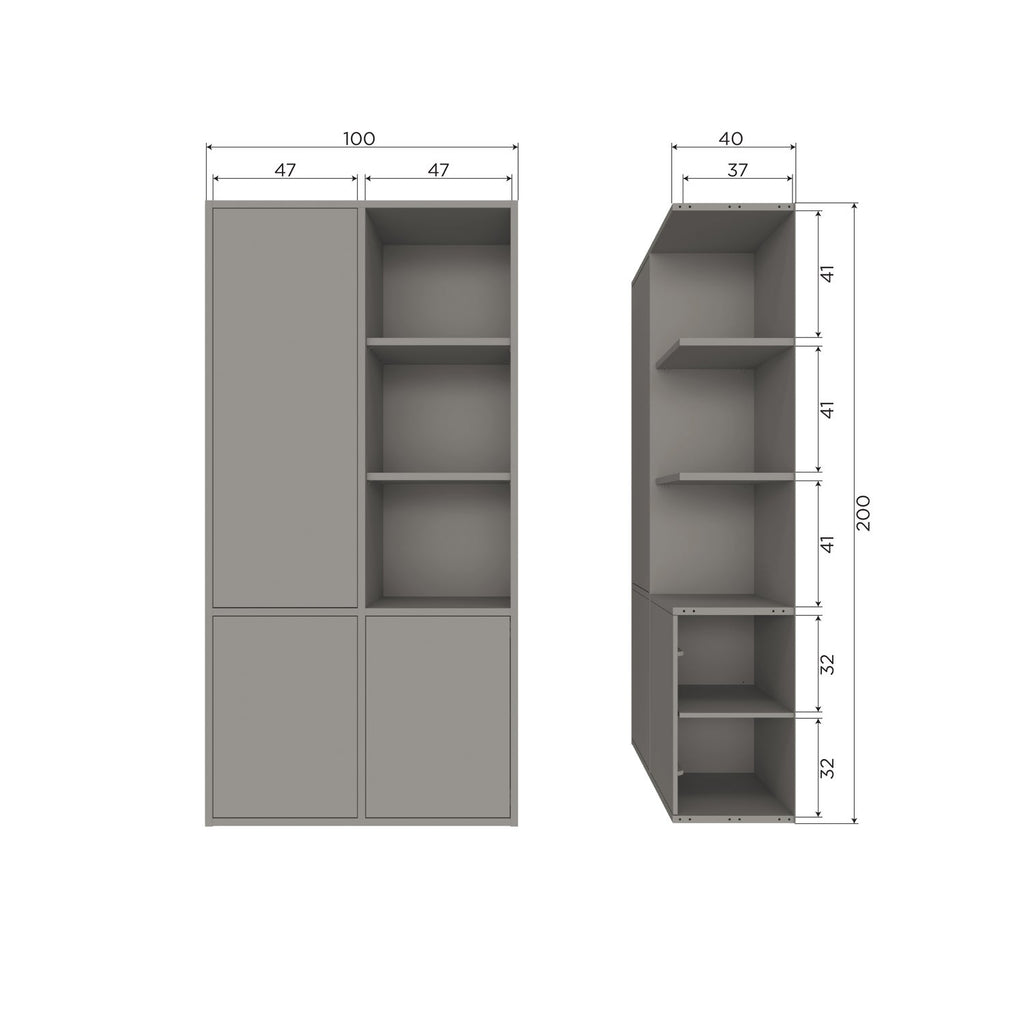 MEREL STORAGE CABINET PINE WARM GREY [fsc]
