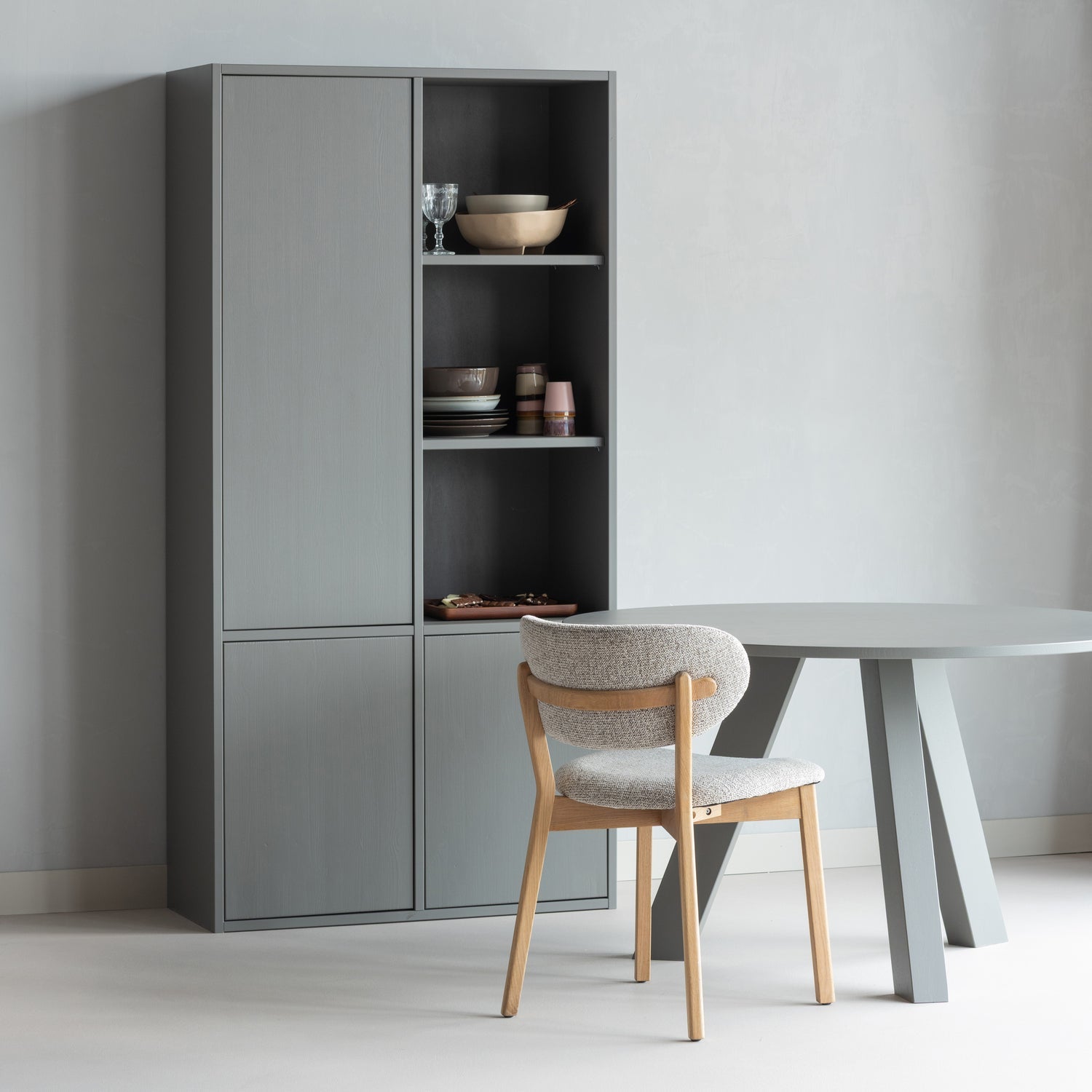 RHONDA DINING TABLE O129 CM OAK WARM GREY [fsc]