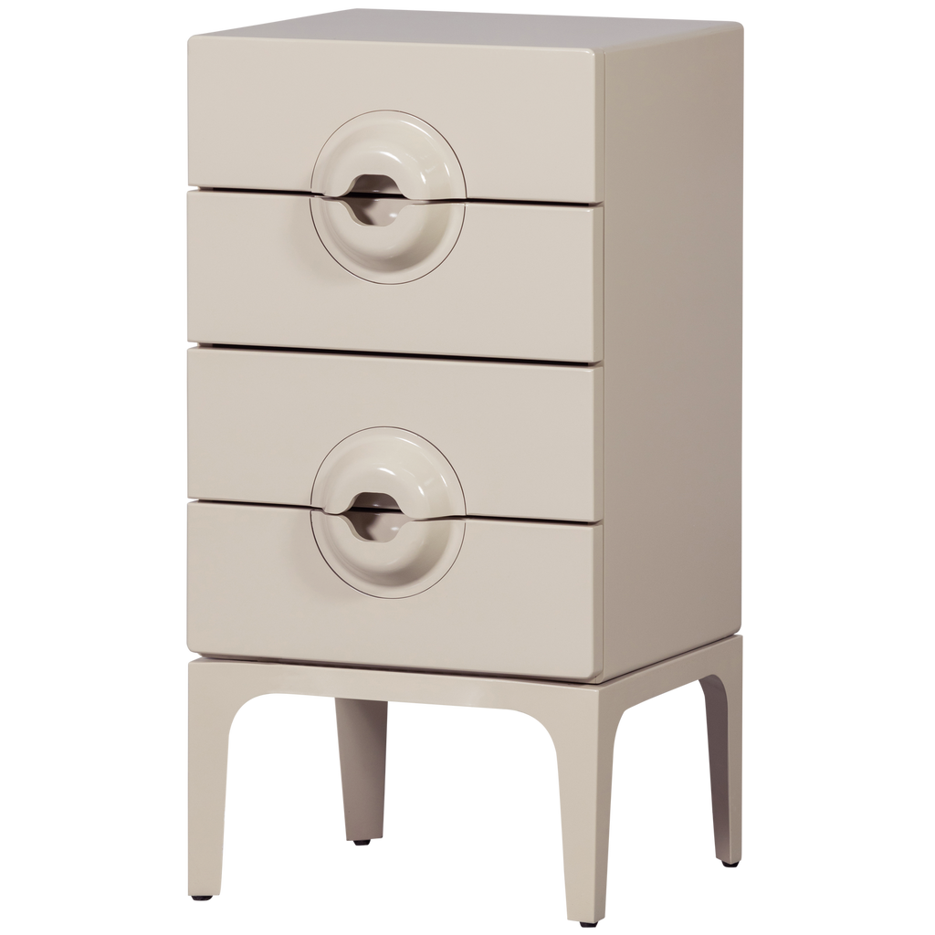 MERGE CABINET WITH 4 DRAWERS EUCALYPTUS WOOD GREIGE