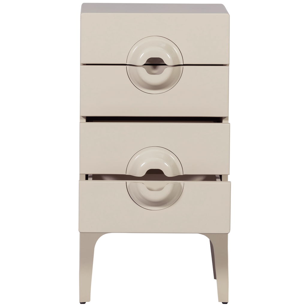 MERGE CABINET WITH 4 DRAWERS EUCALYPTUS WOOD GREIGE