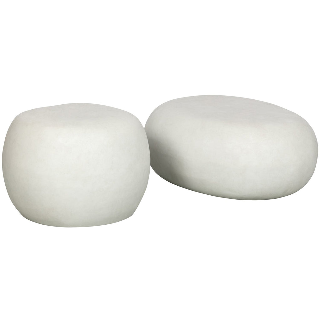 PEBBLE SIDE TABLE WHITE 35xO50