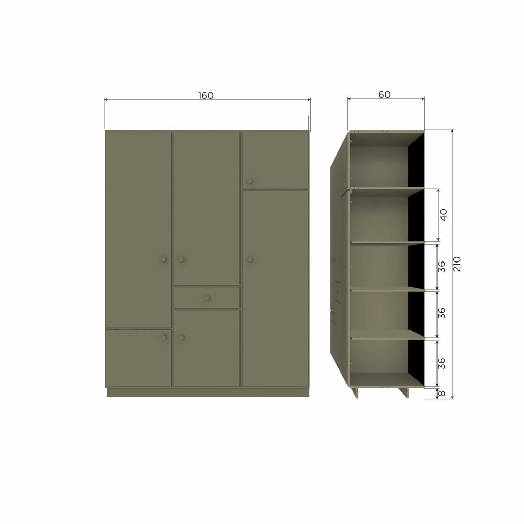 ALFIE SHELF SET FOR WARDROBES PINE FOREST [fsc]