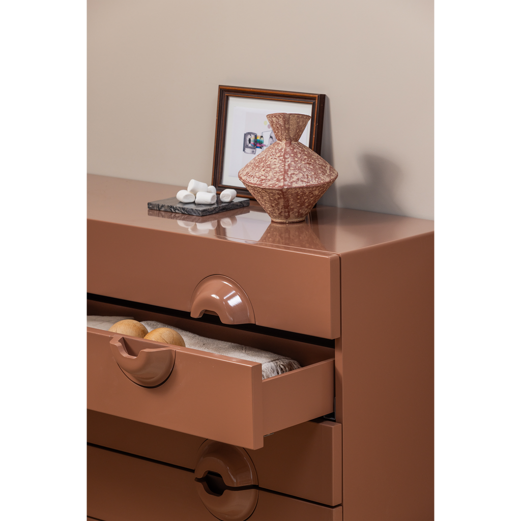 MERGE CABINET WITH DRAWERS EUCALYPTUS WOOD OLD PINK