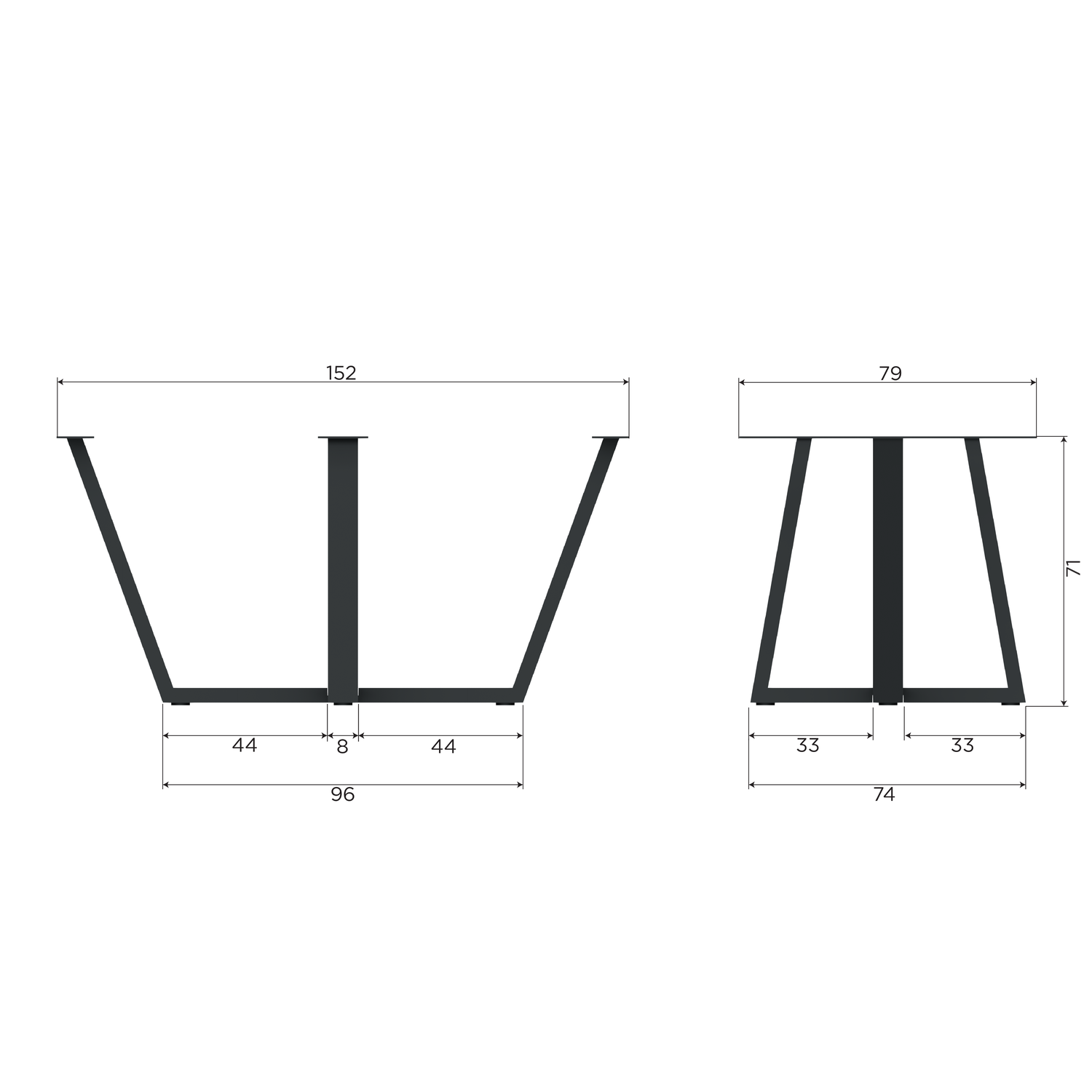 DRENTHE LEG METAL MATT BLACK