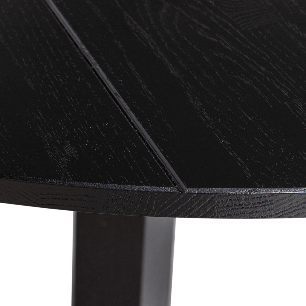 RHONDA DINING TABLE O129 CM OAK BLACKNIGHT [fsc]