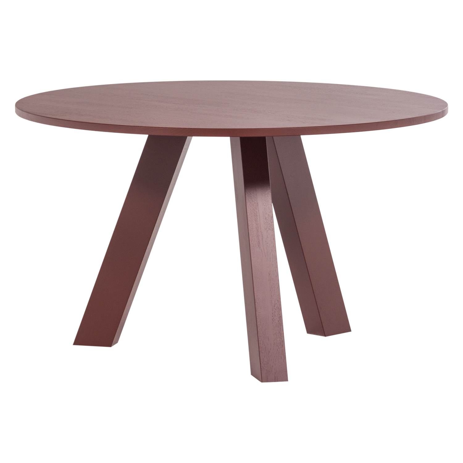 RHONDA DINING TABLE O129 CM OAK BURGUNDY RED [fsc]
