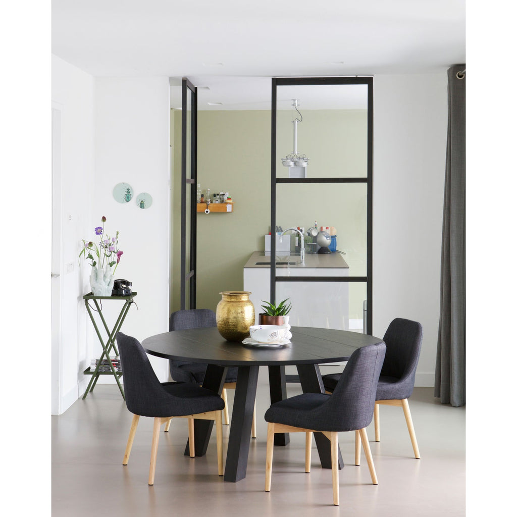 RHONDA XL DINING TABLE O150 OAK BLACKNIGHT [fsc]