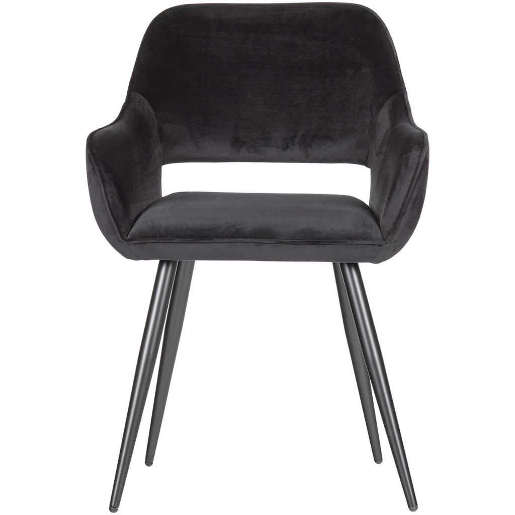 JELLE CHAIR VELVET BLACK - SET OF 2