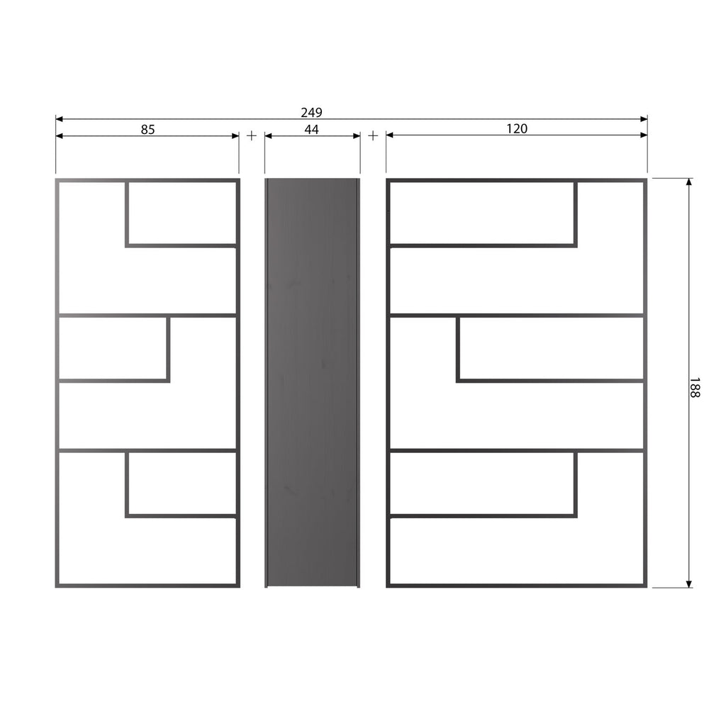 TEUN STORAGE CABINET PINE DEEP BLACK [fsc]