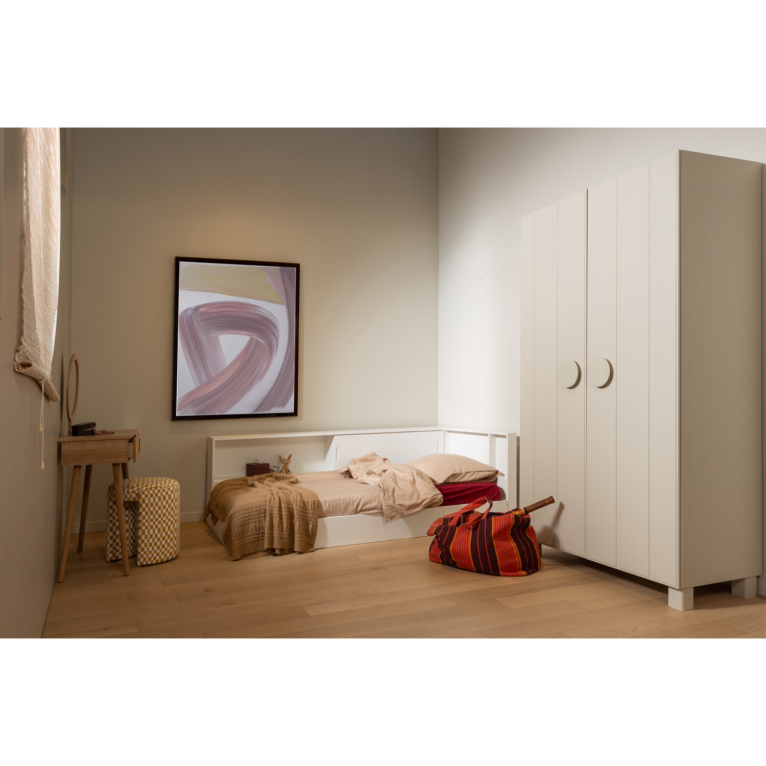 CARTER CORNER BED PINE WHITE [fsc]