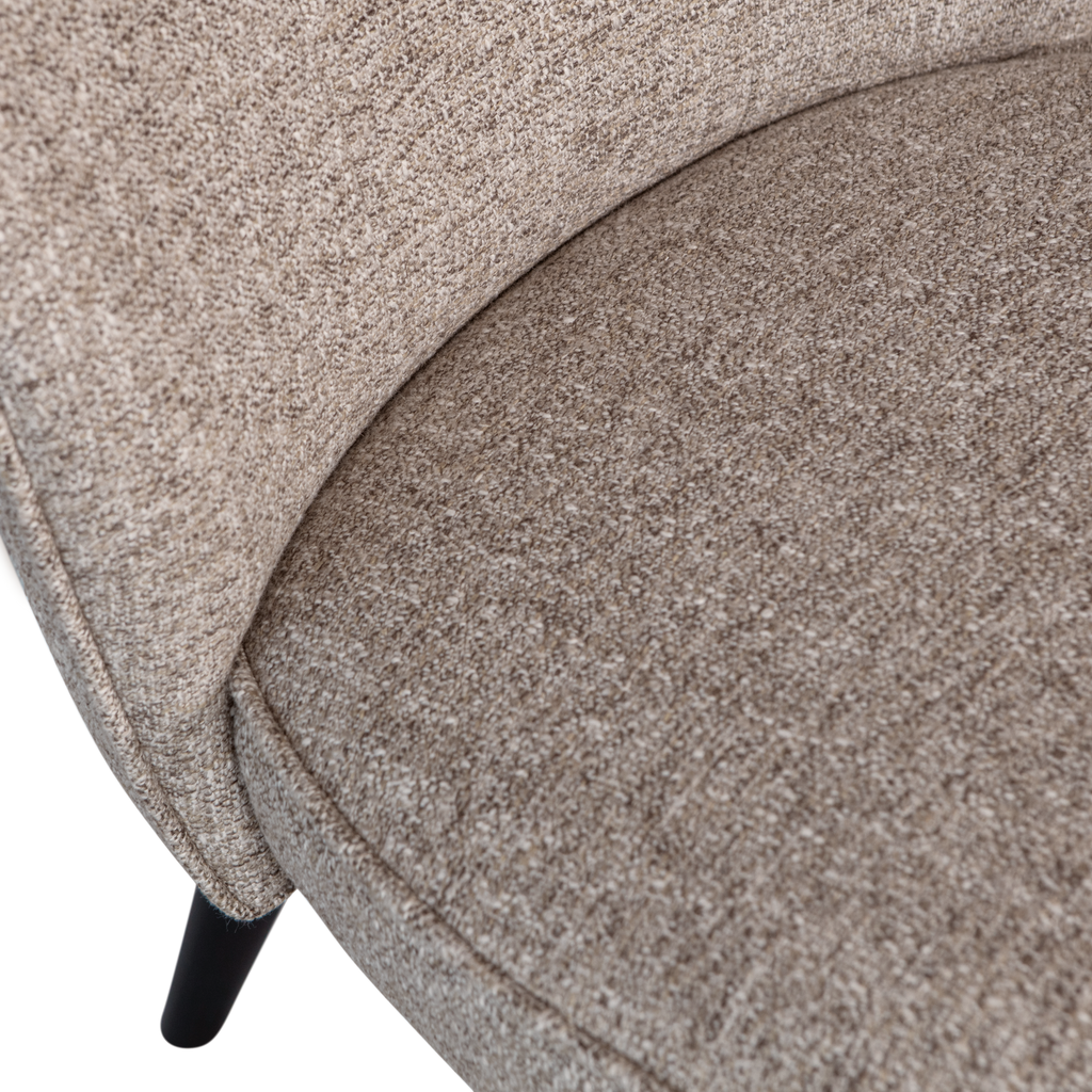 SARA ARMCHAIR WOVEN FABRIC NATURAL MELANGE