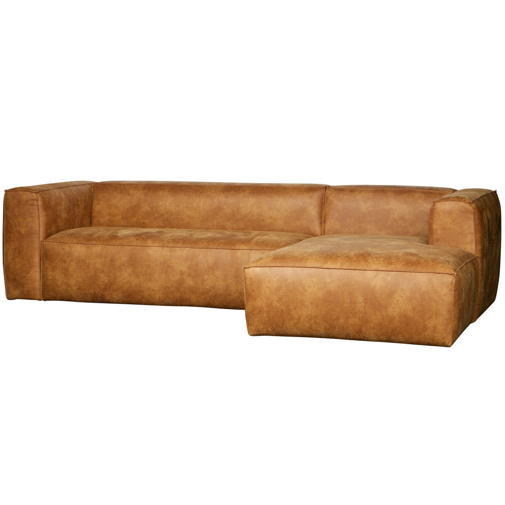 BEAN CORNER SOFA RIGHT ECO LEATHER COGNAC