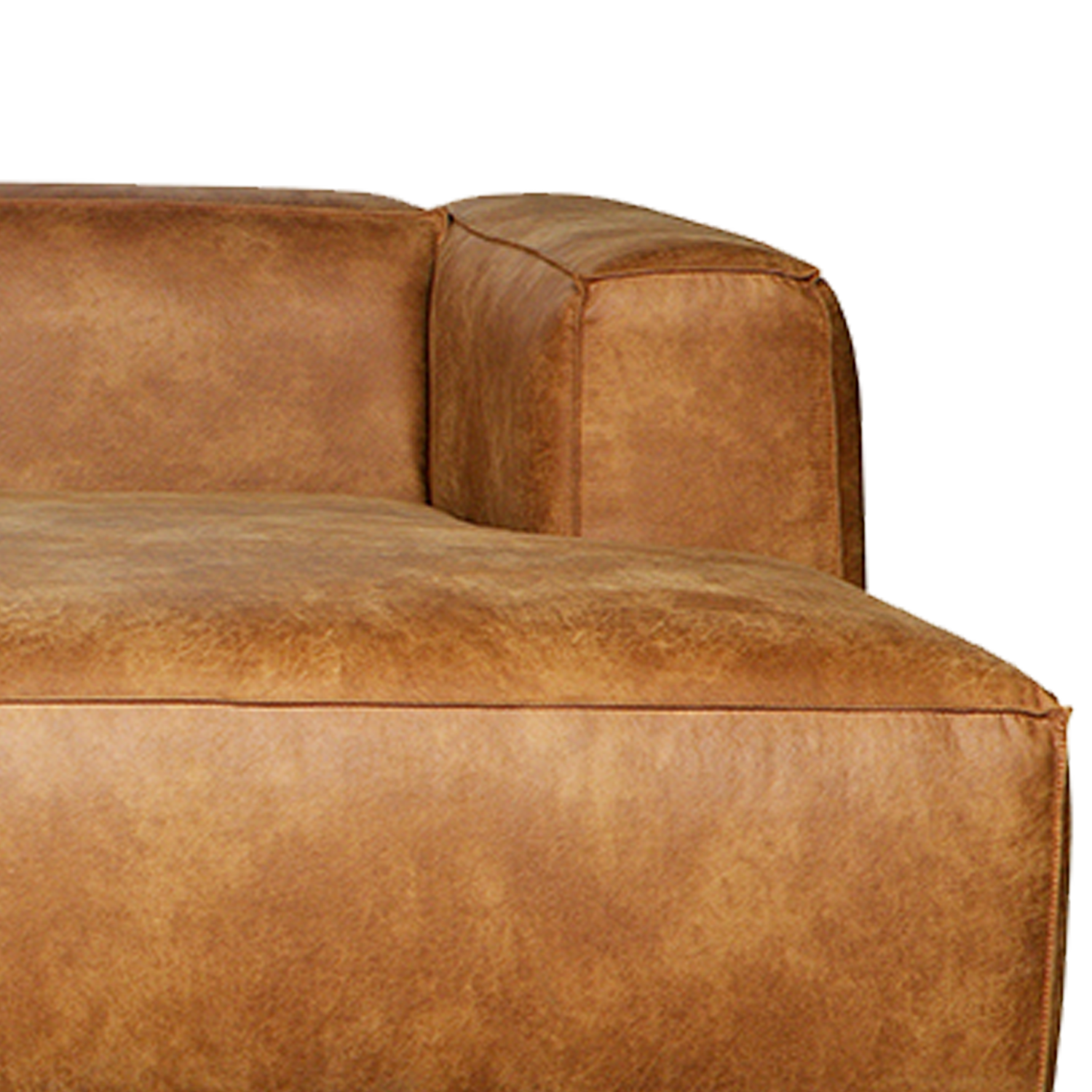 BEAN CORNER SOFA RIGHT ECO LEATHER COGNAC