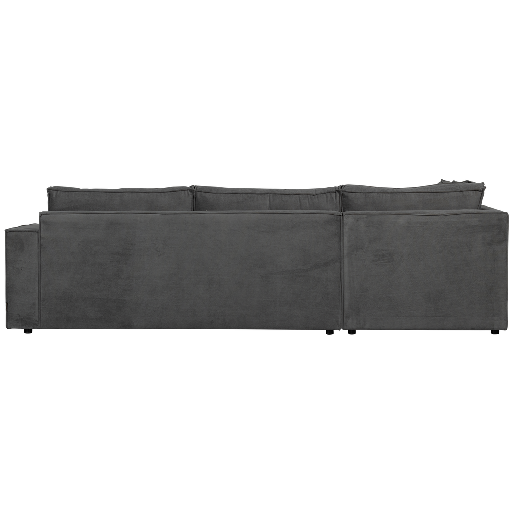 THOMAS CORNER SOFA RIB FABRIC LEFT DARK GREY