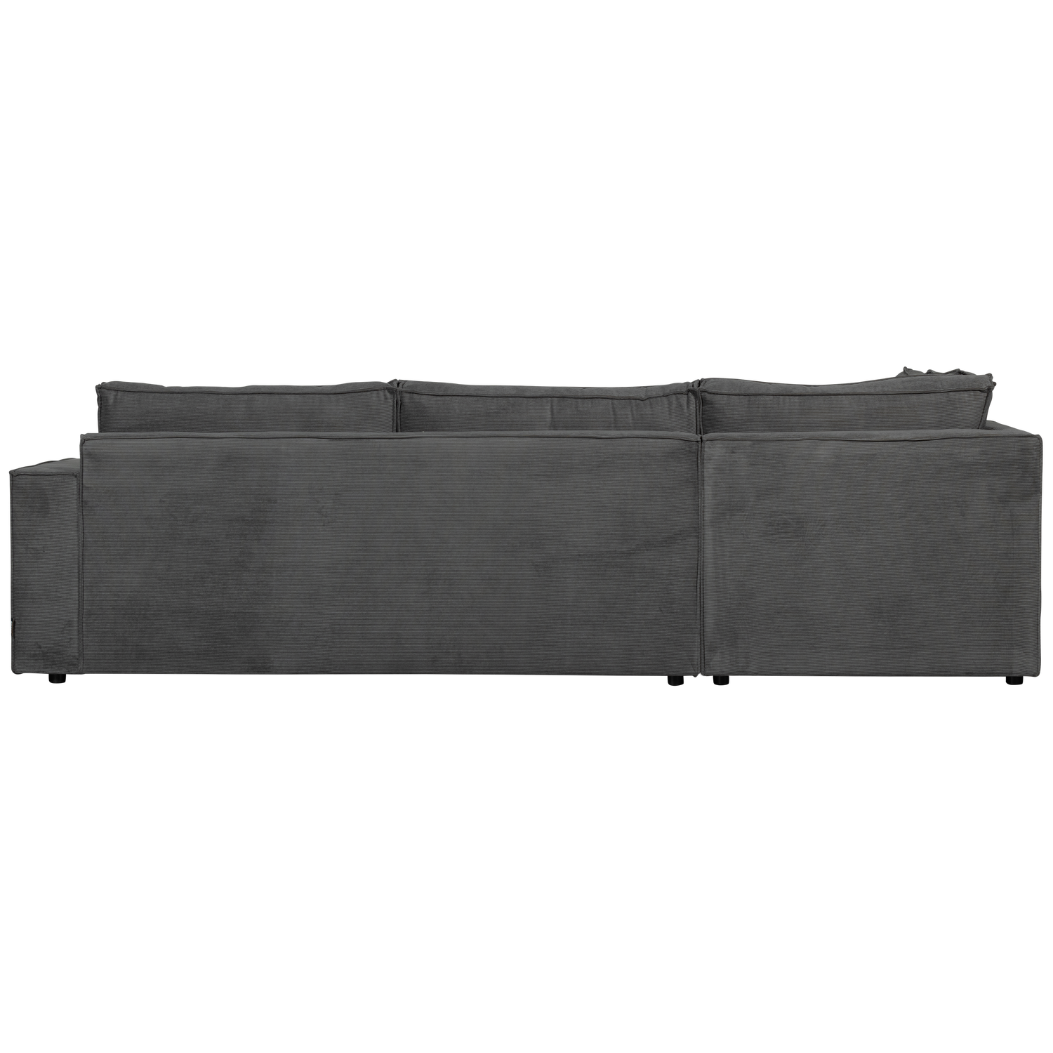 THOMAS CORNER SOFA RIB FABRIC LEFT DARK GREY
