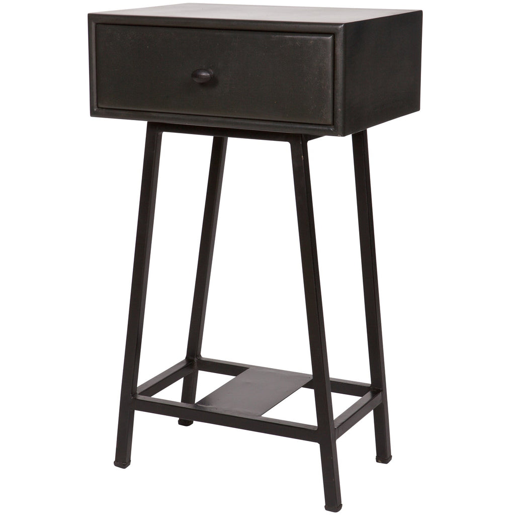 SKYBOX SIDETABLE MANGO WOOD/METAL BLACK
