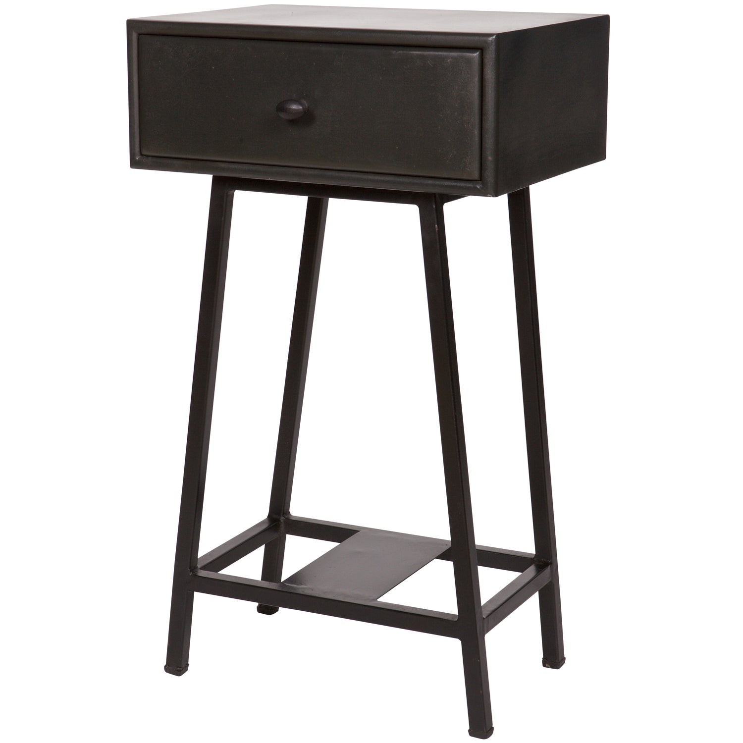 SKYBOX SIDETABLE MANGO WOOD/METAL BLACK