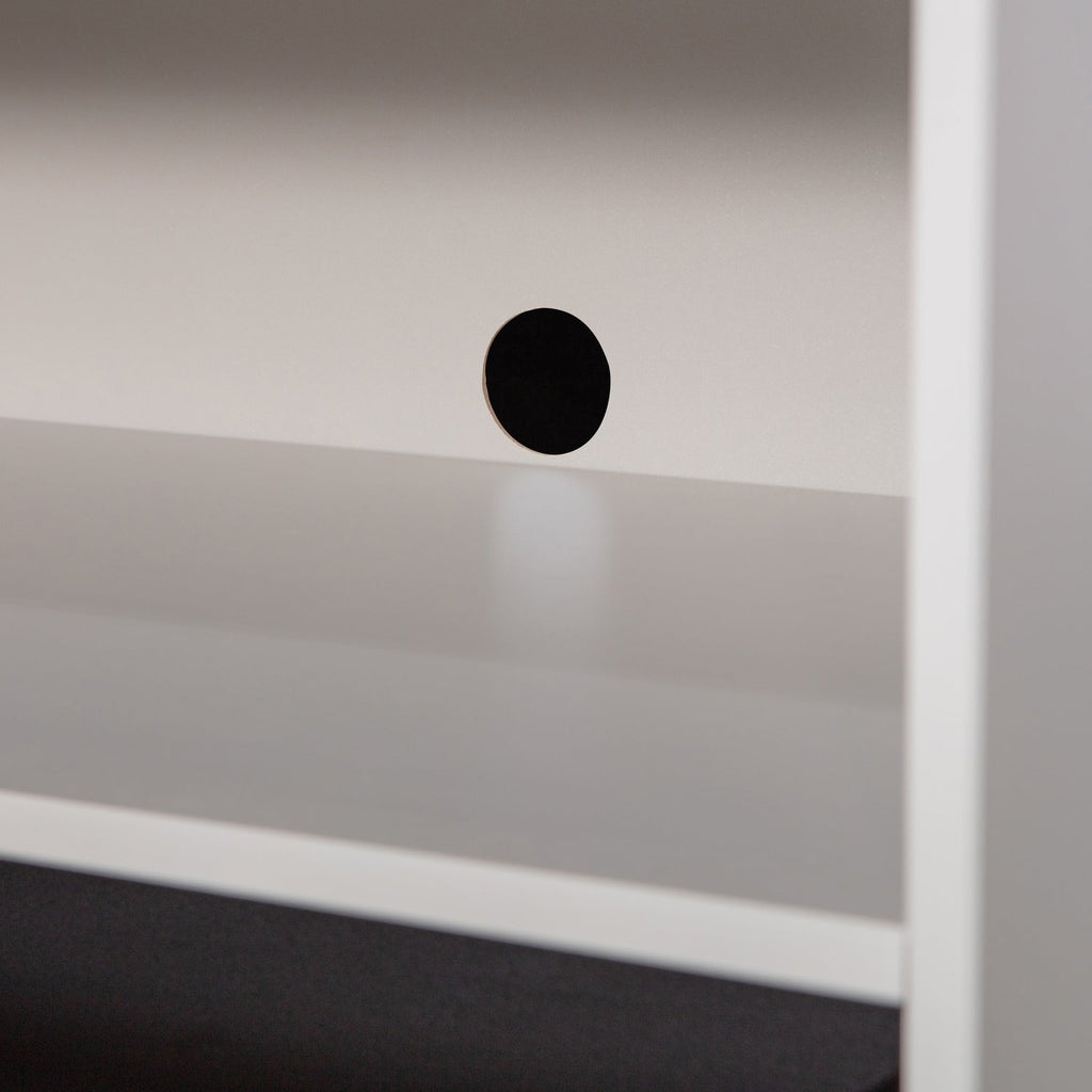 YISSA TV UNIT WITH DRAWER/OPEN BOX PINE CLOUD GREY [fsc]