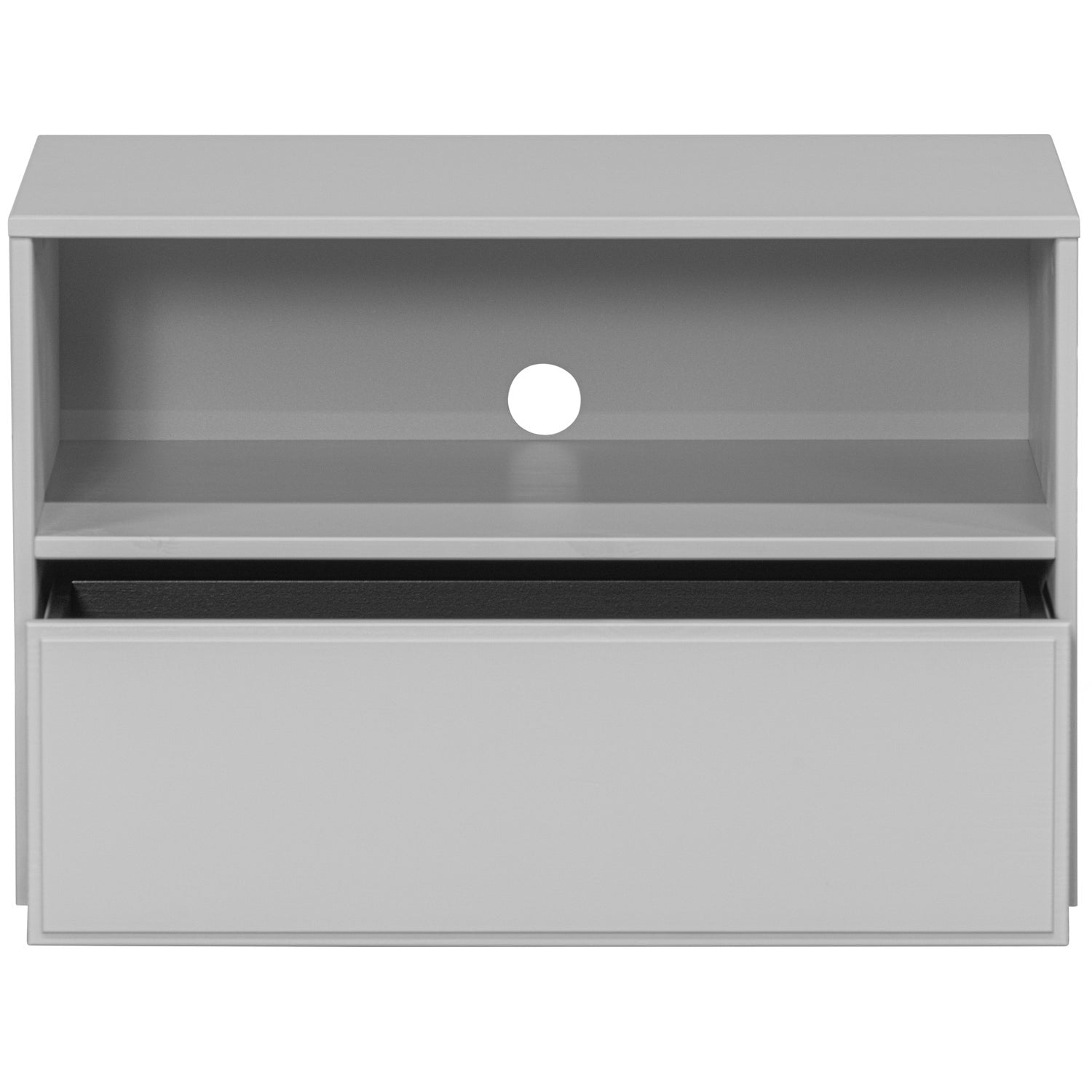 YISSA TV UNIT WITH DRAWER/OPEN BOX PINE CLOUD GREY [fsc]
