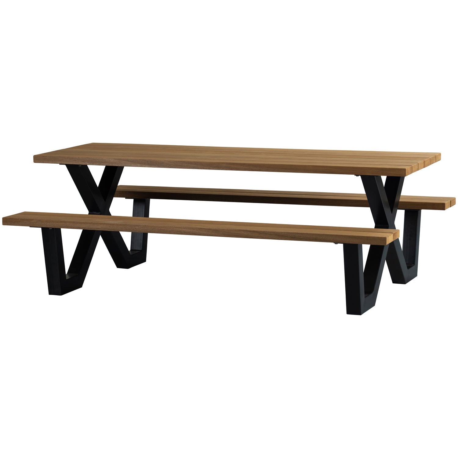 TABLO GARDEN PICKNICK TABLE AYOUS BLACK X-POOT METAL[fsc]