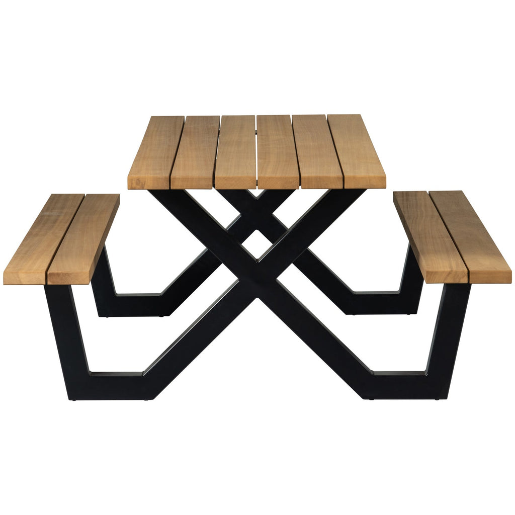 TABLO GARDEN PICKNICK TABLE AYOUS BLACK X-POOT METAL[fsc]