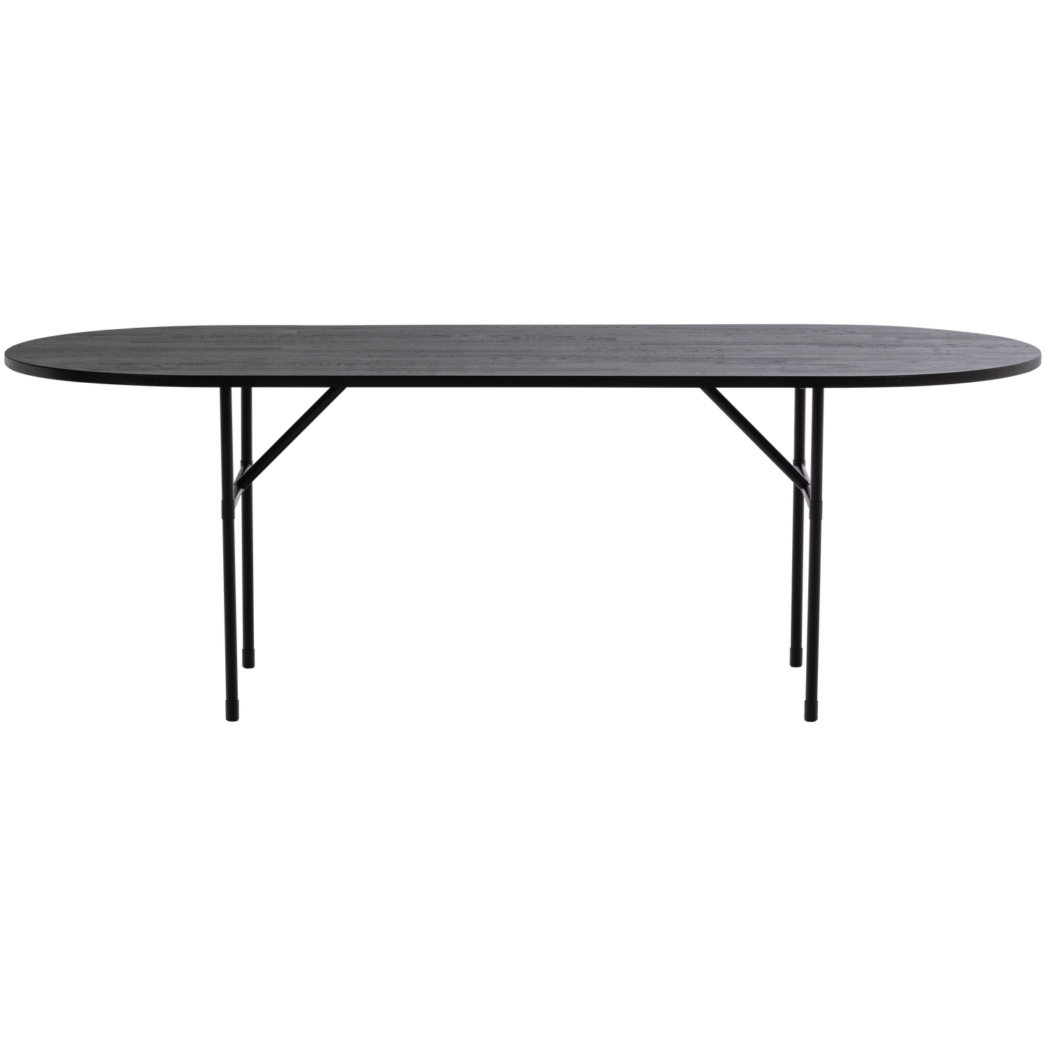 ARTHUR TABLE OVAL OAK BLACK [fsc] H-LEG